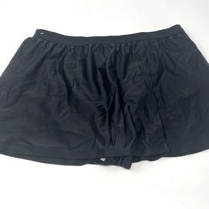 VM Black Bathing Suit Bikini Swim Skirt Size 16W Excellent Used Condition